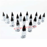 12 x 1.5 mm Chrome Spiked Lug Nuts Anodized - 16 Pack