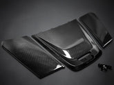 CAN AM MAVERICK R CARBON FIBER 3 PC UPPER CENTER DASH TRIM KIT