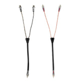 Level 3 RCA 100% Copper OFC Y Connector 2 FEMALE to 1 MALE - BLACK / RED Kit