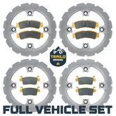 Kawasaki KRX/KRX4 1000 2020-2026 Ridge Rider Rotor and Brake Pad Kit
