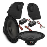 Harley-Davidson Road Glide 2014–2023 Front Stage Audio Upgrade Kit | 6.5" Slim Midrange Speakers + Bullet Tweeter NVY Grilles