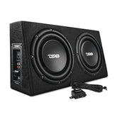 10" Active Subwoofer Shallow Enclosure with 10" Passive Subwoofer For Pickup Trucks