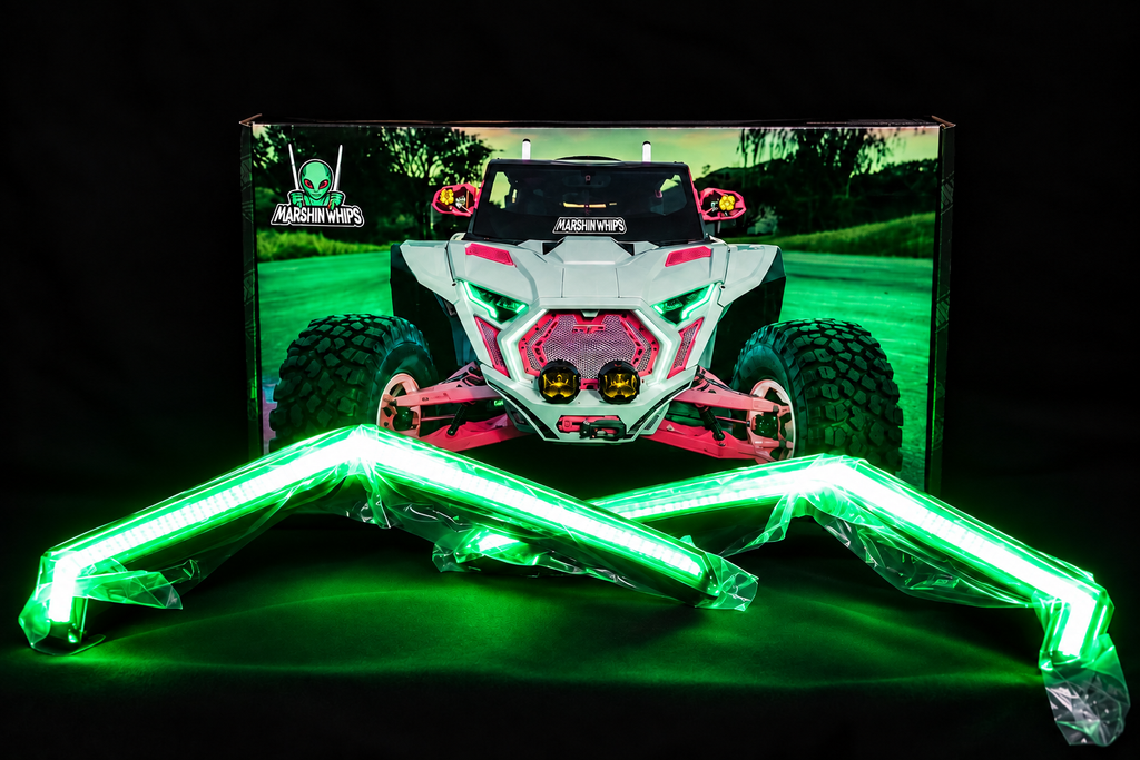 Polaris RZR Pro Series RGBW LED Chasing Fang Lights | App Control & Turn Signal Sync