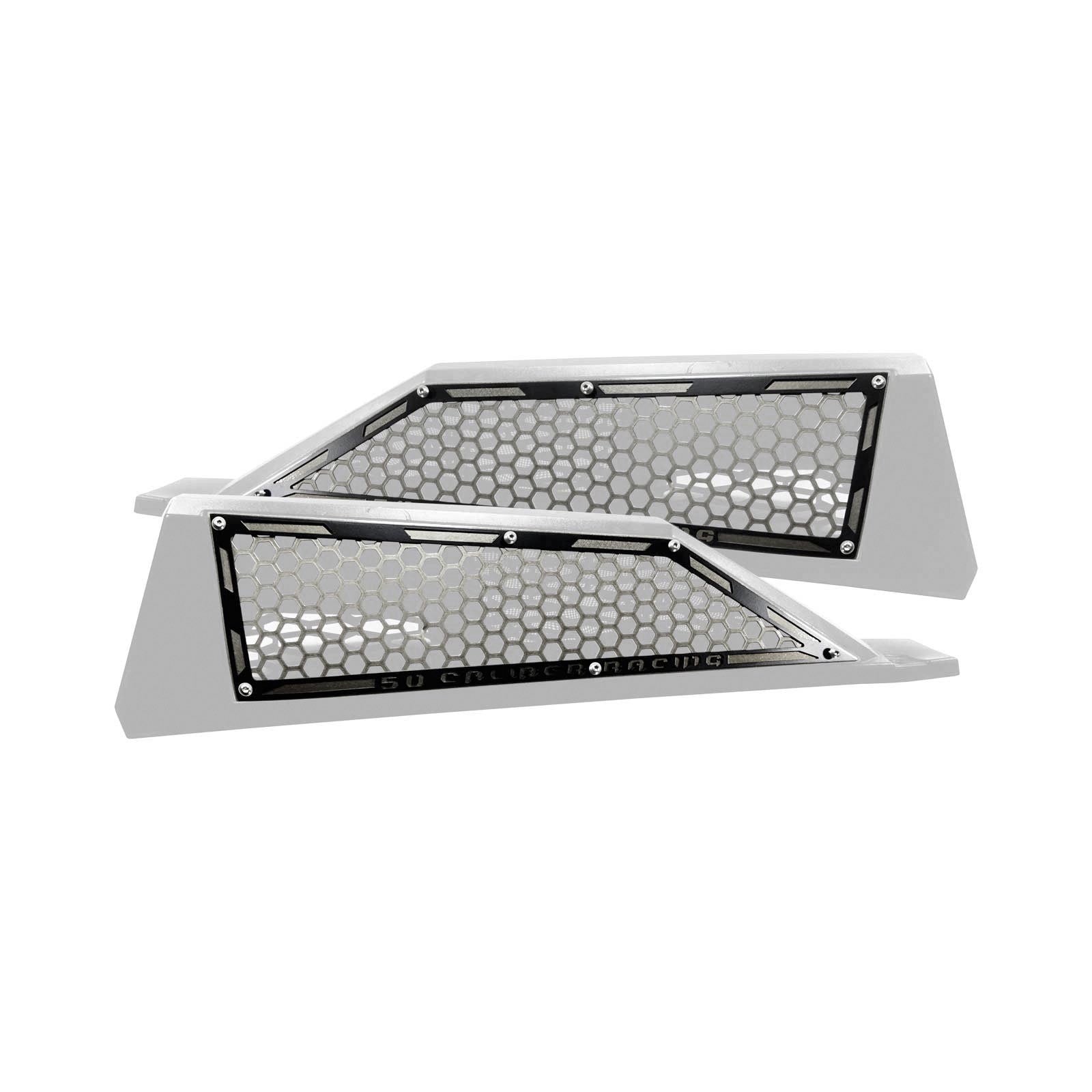 RZR XP Turbo Laser Cut Steel Side Intake Grilles