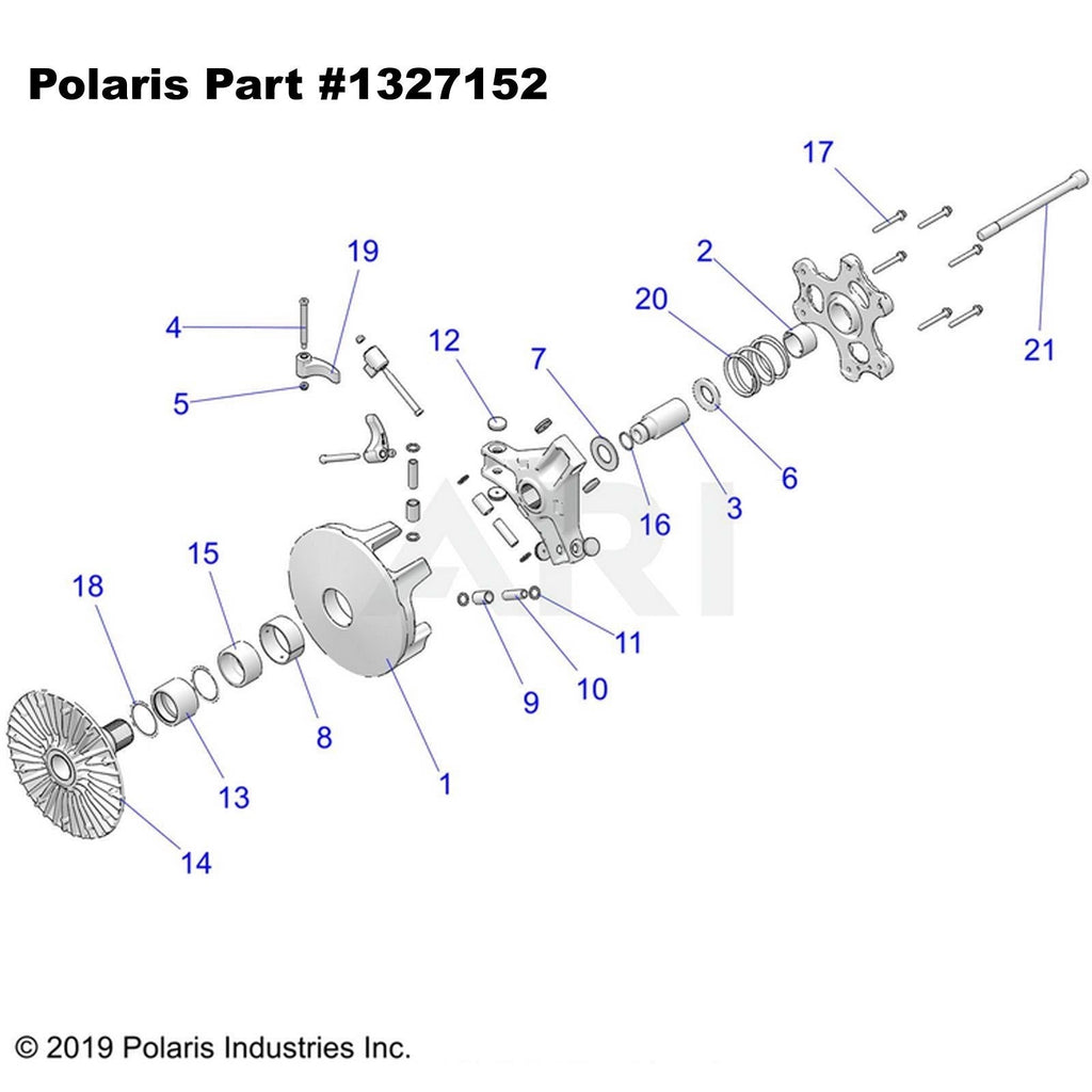 OEM Polaris Primary Clutch 2211626 RZR XP Turbo, Turbo S 2021 ONLY