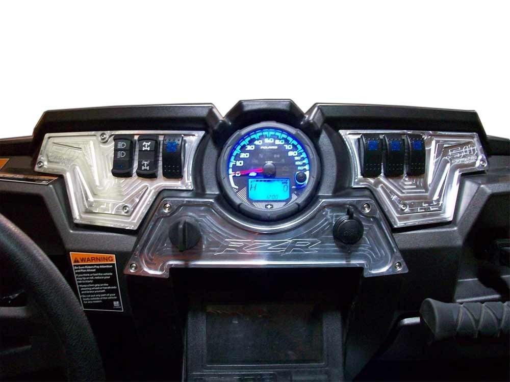 XP1000 3 piece Dash Panel Silver with switches