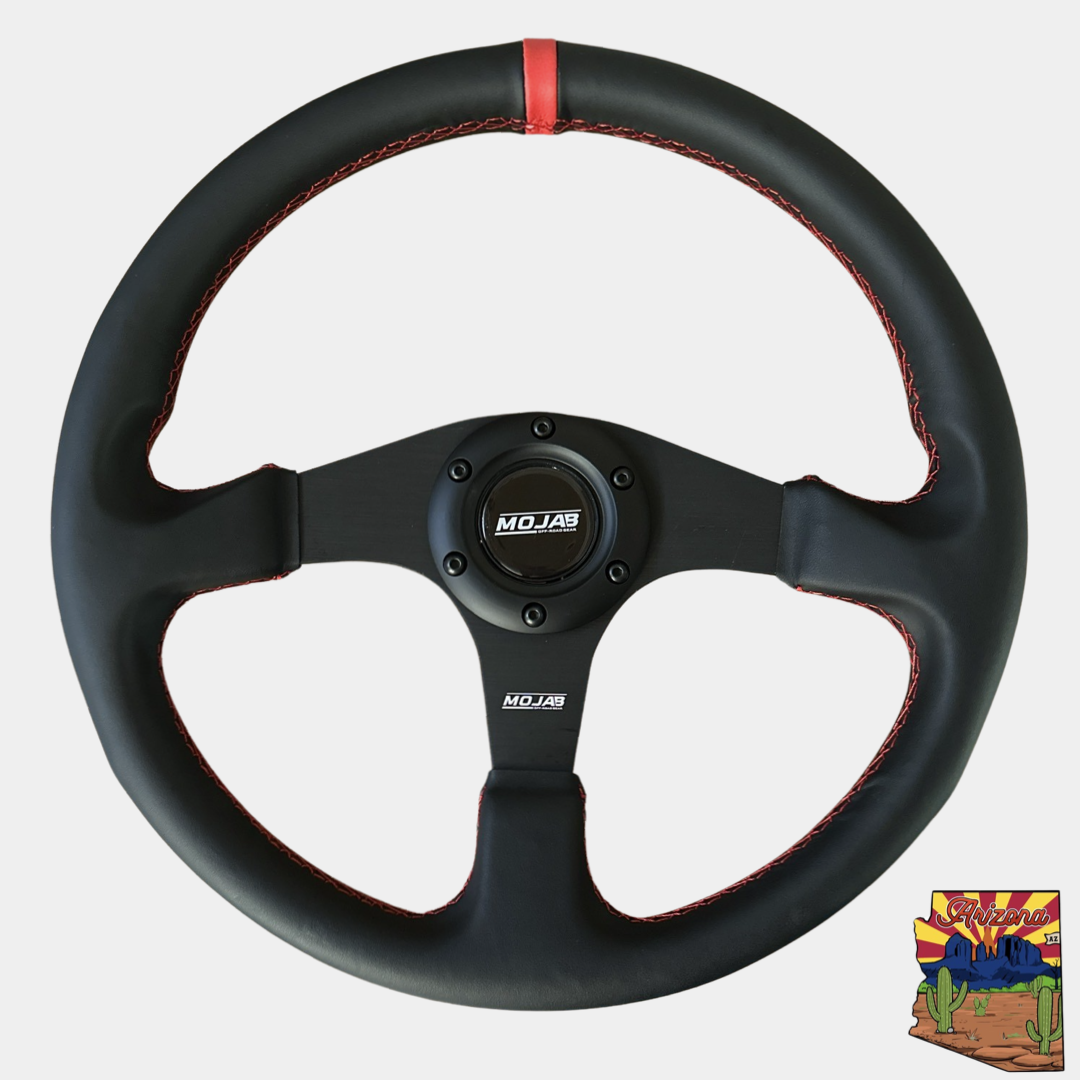 13.5'' MOJAB Flat Steering Wheel Leather or Suede