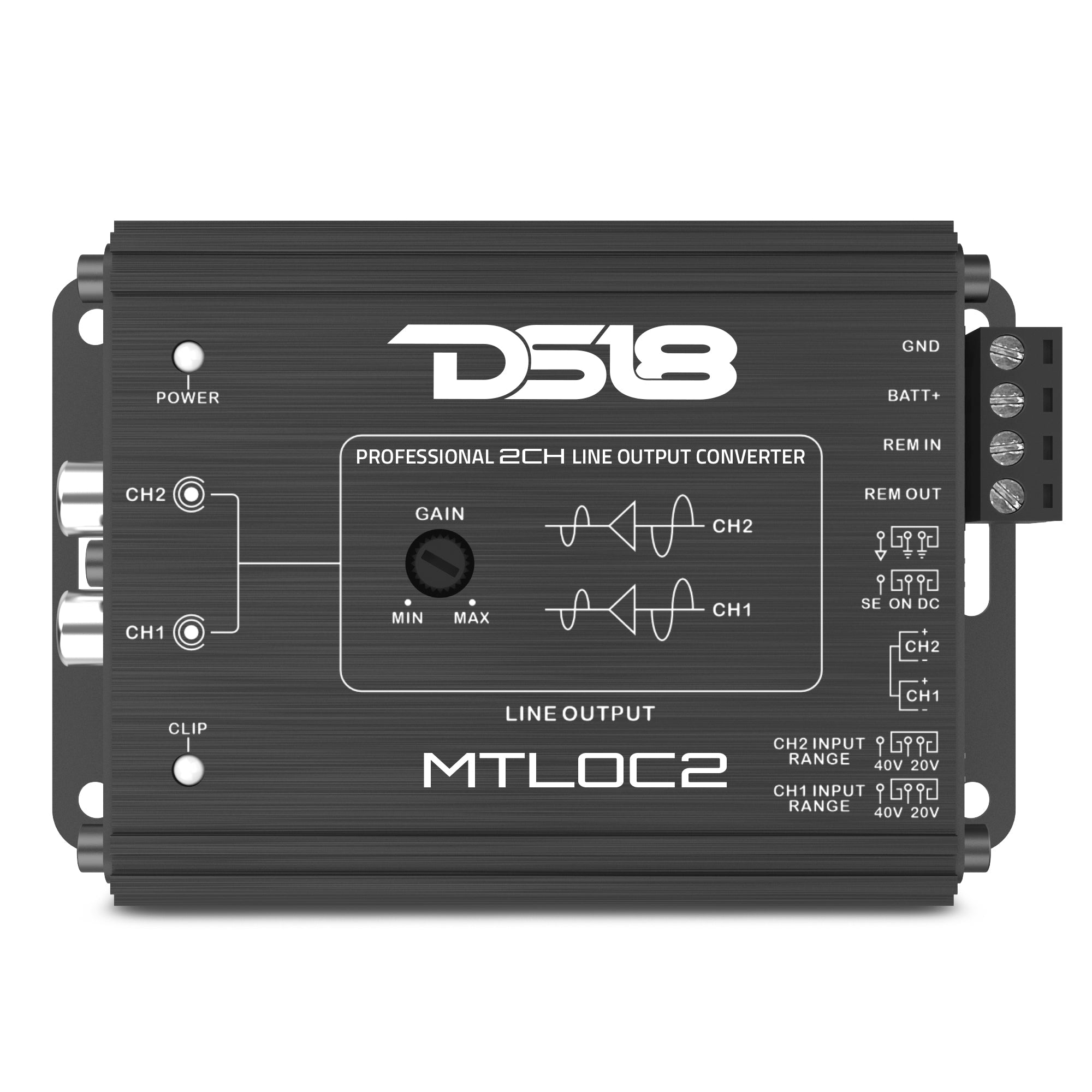 2-Channel High-to-Low Level Line Output Converter with Remote Turn-On