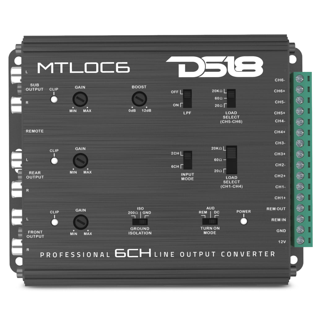 6-Channel High-to-Low Level Line Output Converter with Remote Turn-On