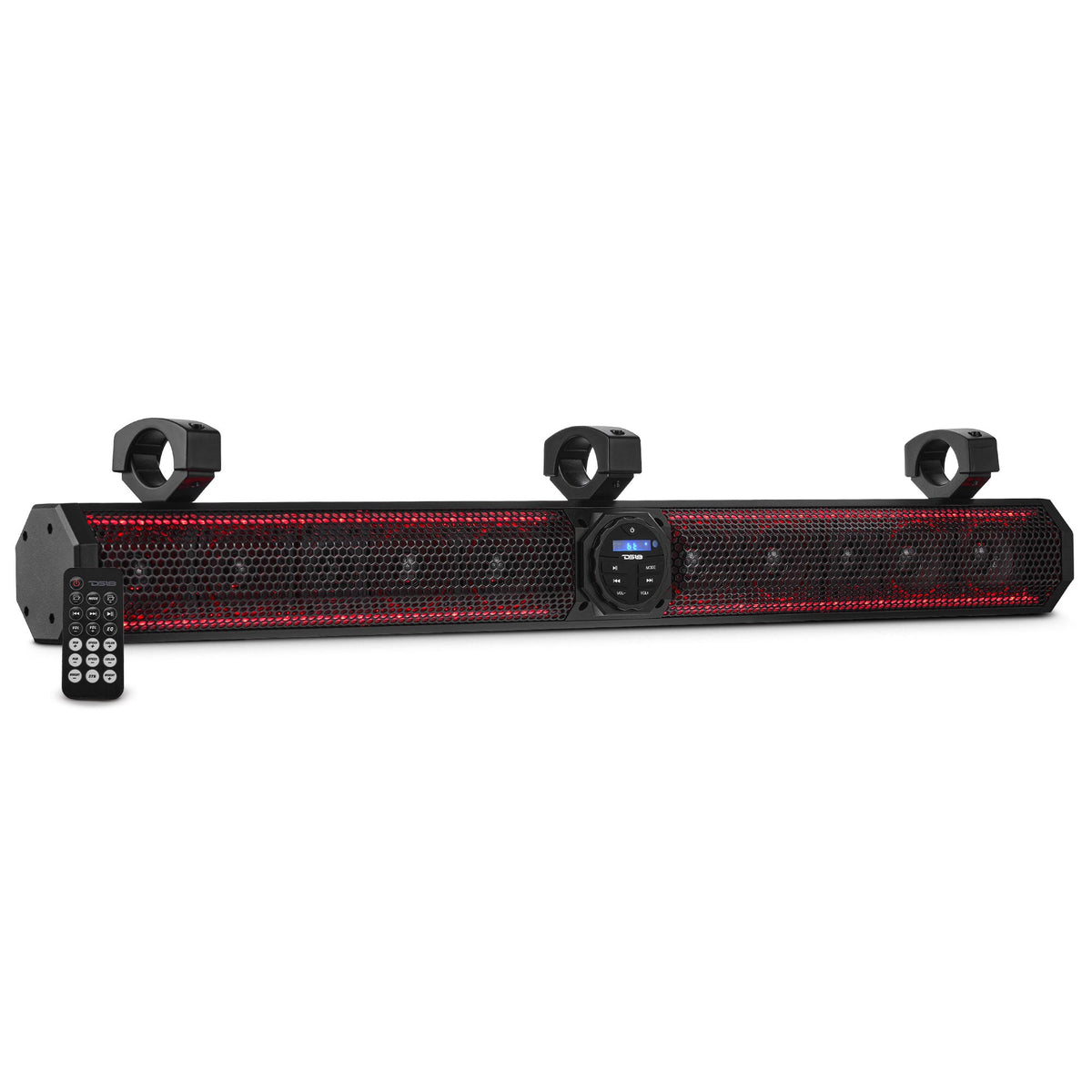 37" Marine Amplified Soundbar with Bluetooth USB & RGB Lighting 10 Speakers 1200 Watts