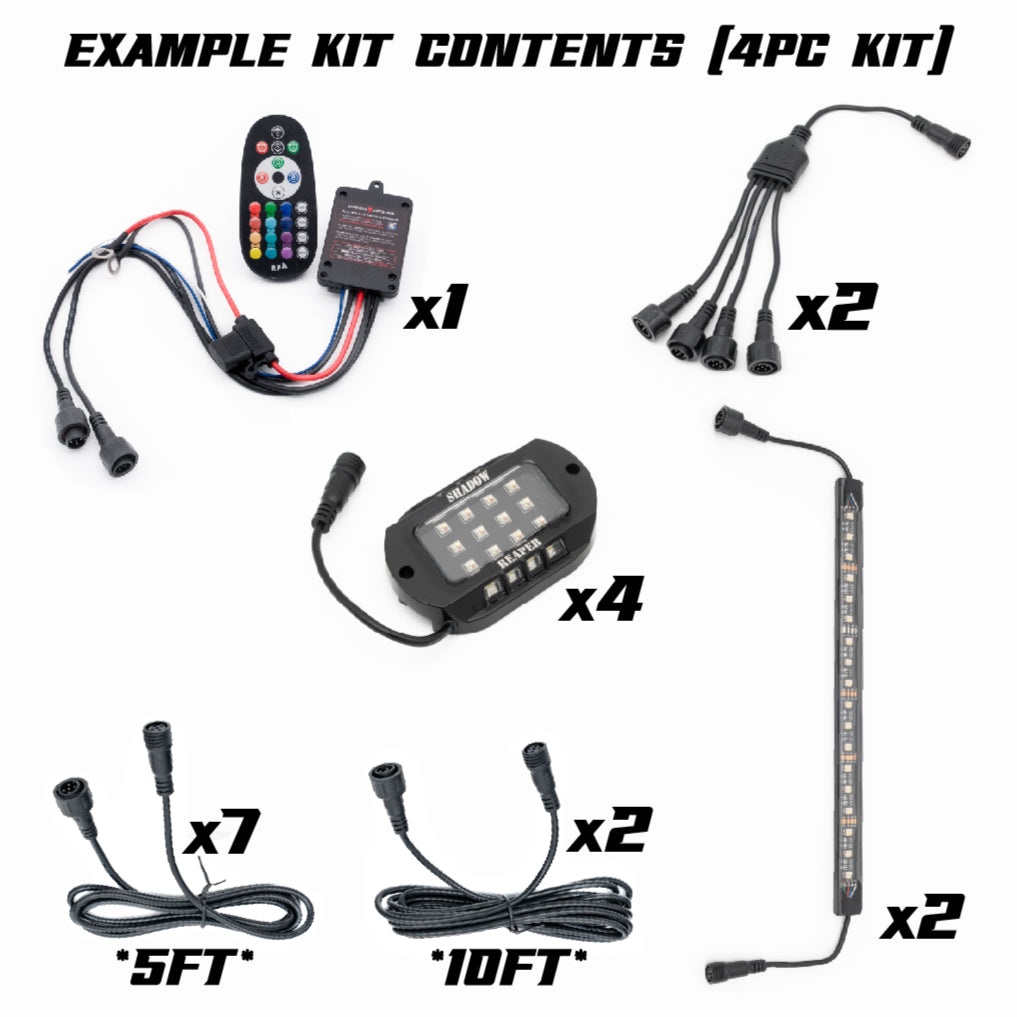(UTV) RGB+W Rock Light Kit
