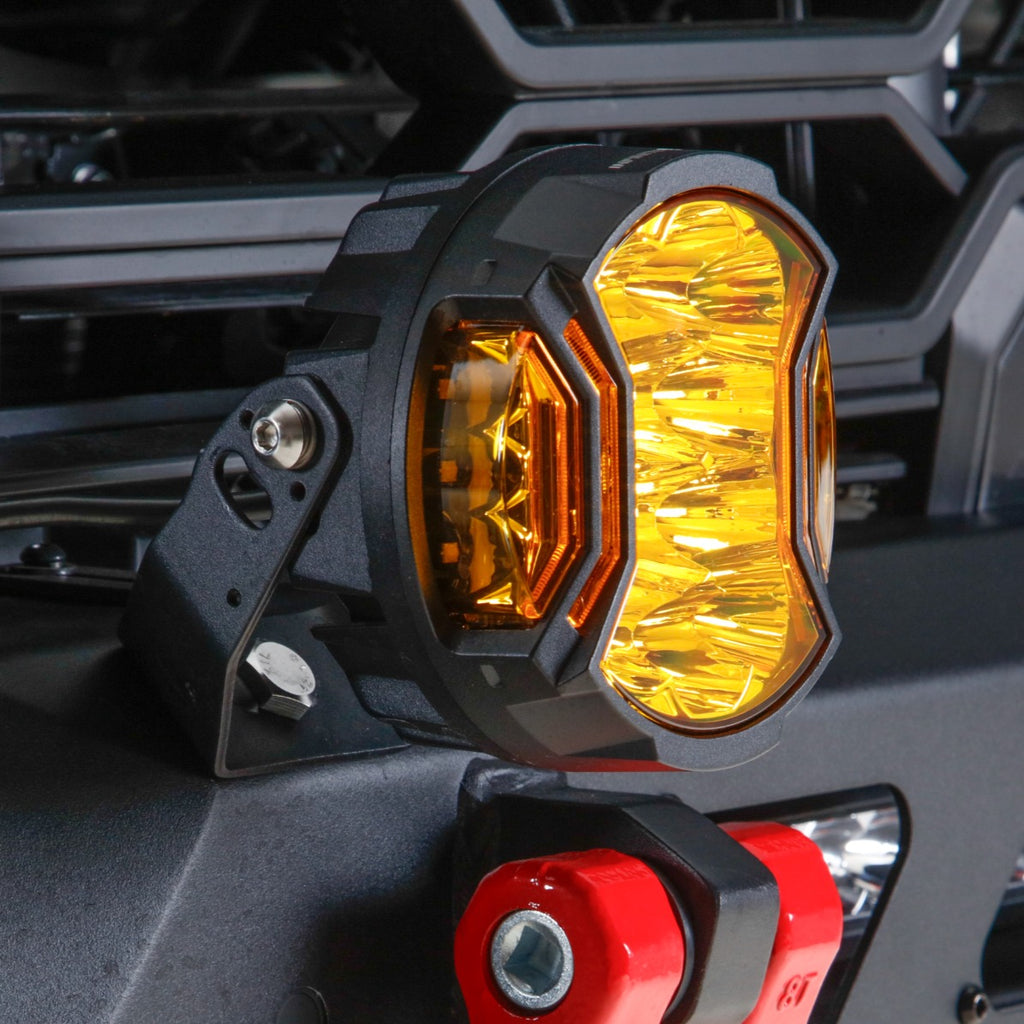90w 5" / 130w 7" Round Side Shooter Pods (w/ DRL) (Pair)