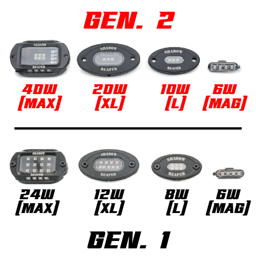 (Polaris) RZR, Ranger Model Specific RGB+W Rock Light Kit