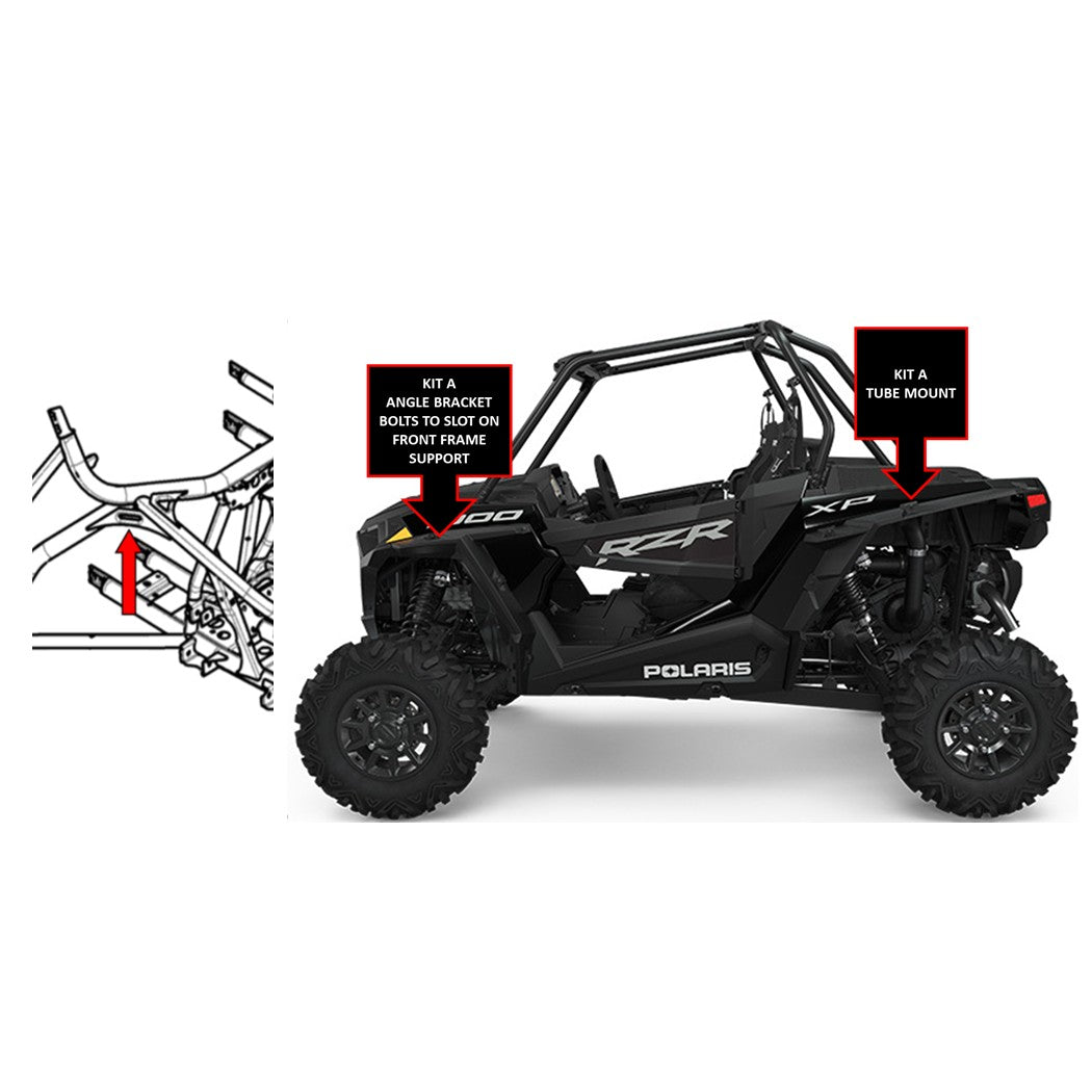 Polaris RZR, Ranger Specific Rock Light Bracket Mounts