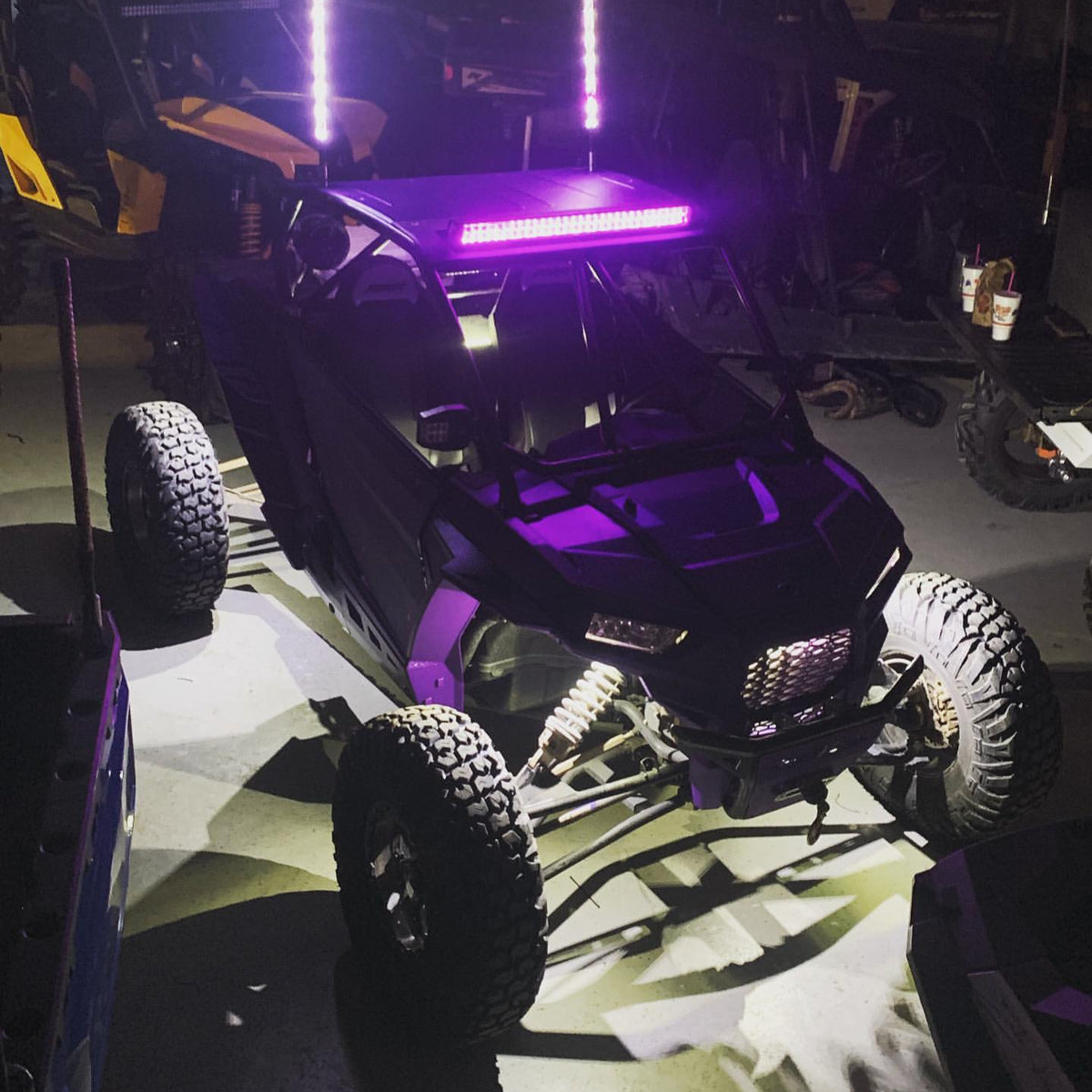 (UTV) White LUX Monster Magnetic Rock Light Kit
