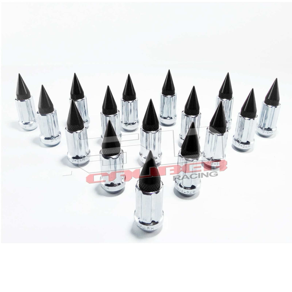 12 x 1.25 mm Chrome Spiked Lug Nuts - 16 Pack