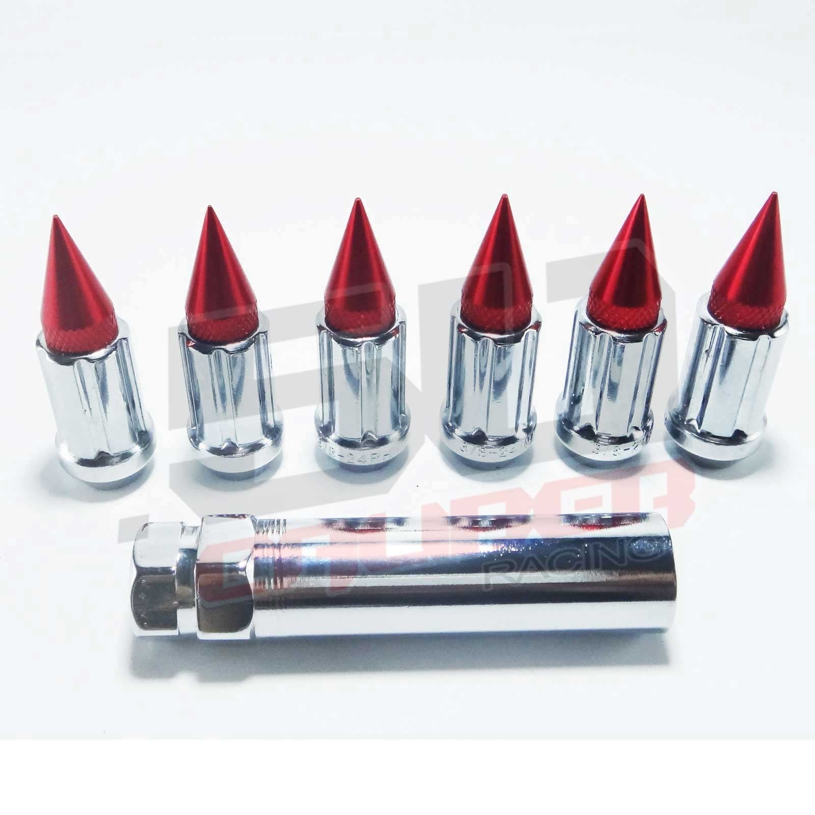 12 x 1.25 mm Chrome Spiked Lug Nuts - 16 Pack