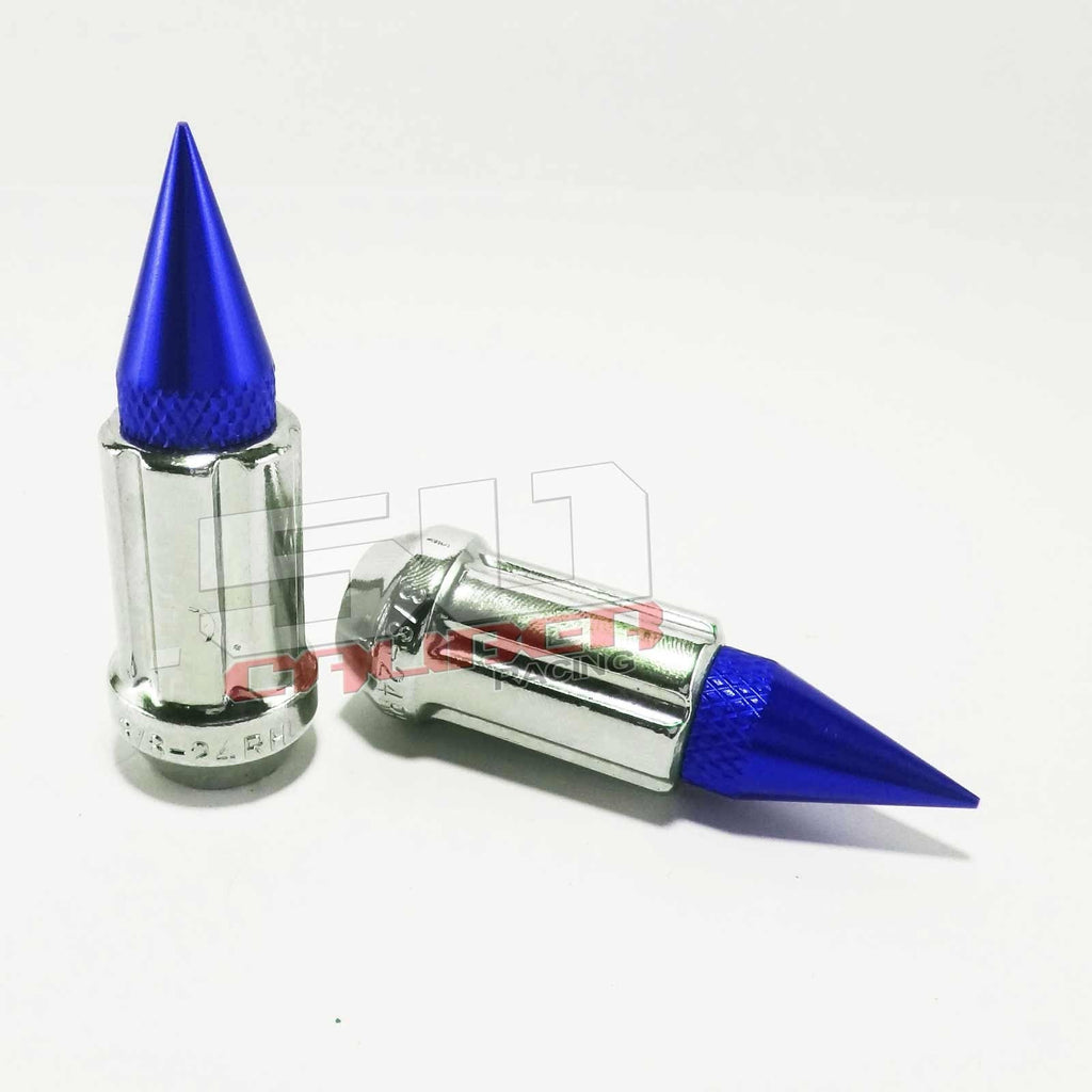 12 x 1.5 mm Chrome Spiked Lug Nuts Anodized - 16 Pack