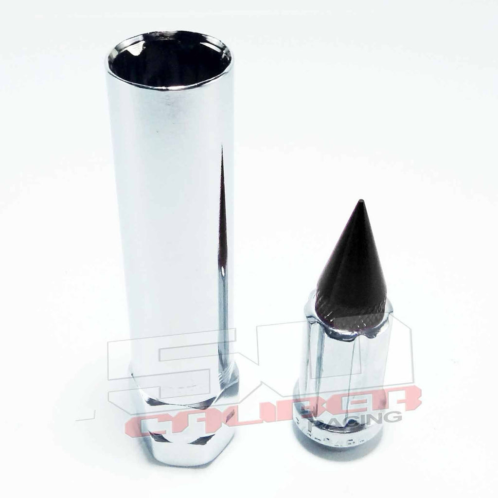 3/8 x 24 Chrome Spiked Lug Nuts Anodized - 16 Pack