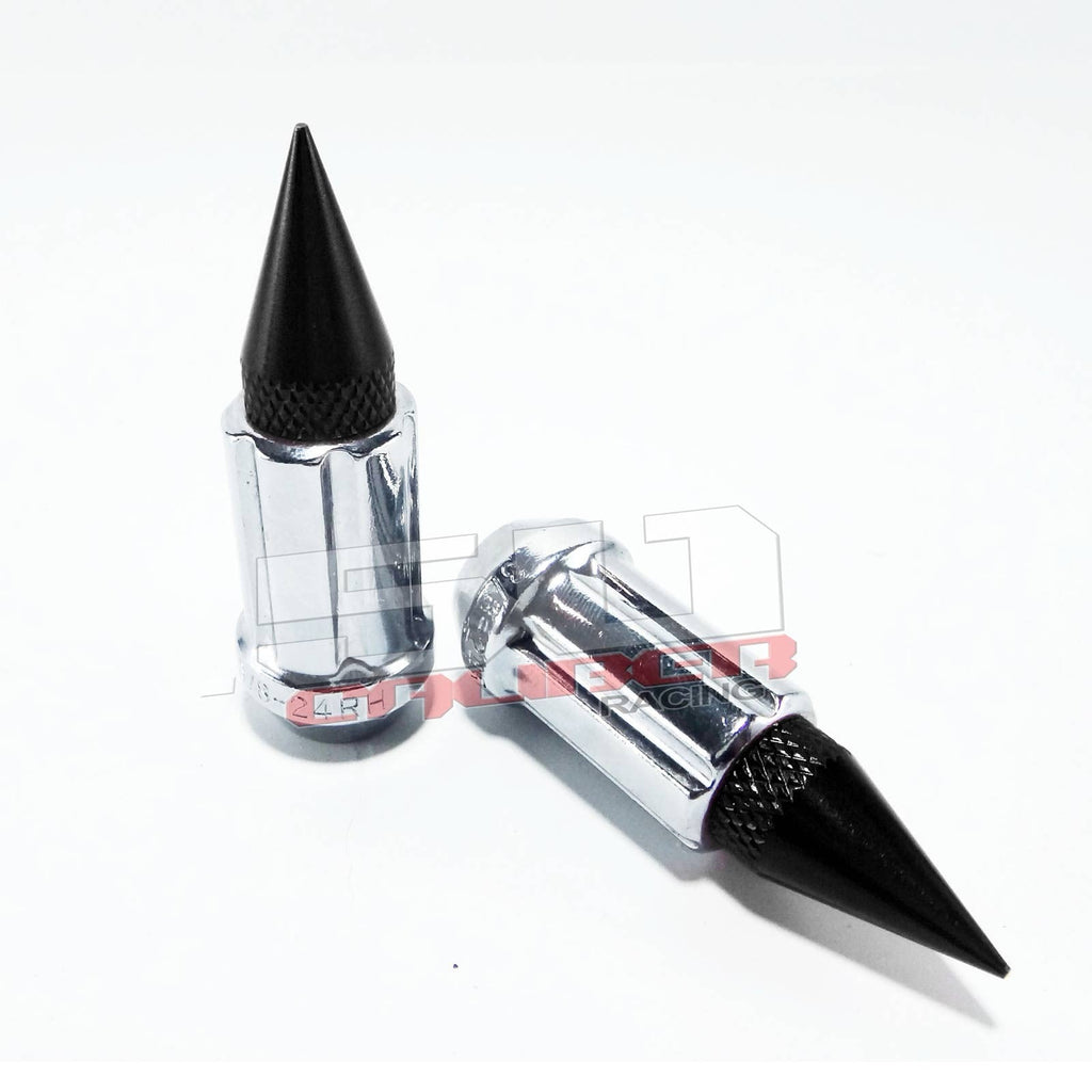 3/8 x 24 Chrome Spiked Lug Nuts Anodized - 16 Pack