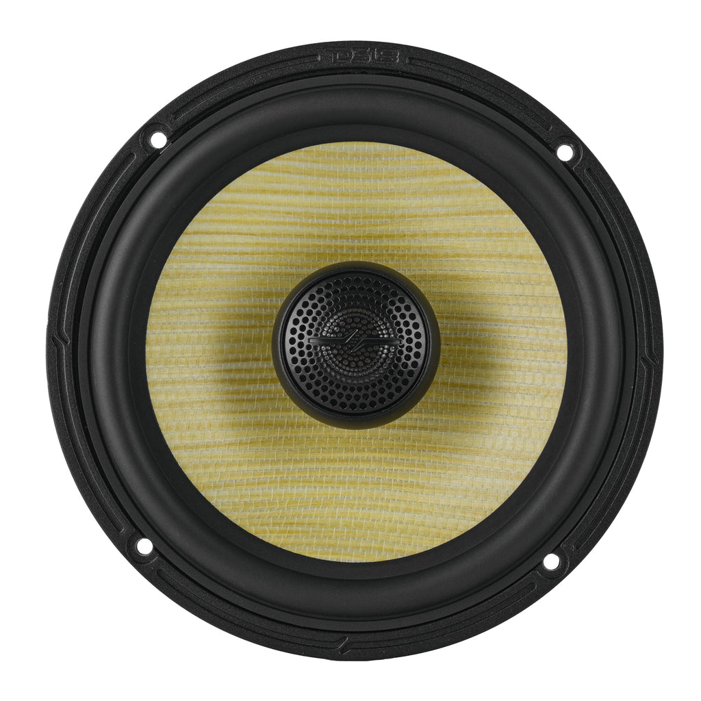 DXQ 6.5" 2-Way Coaxial Speaker with Yellow Straw and Composite Foam Cone | 150W RMS 4-Ohm