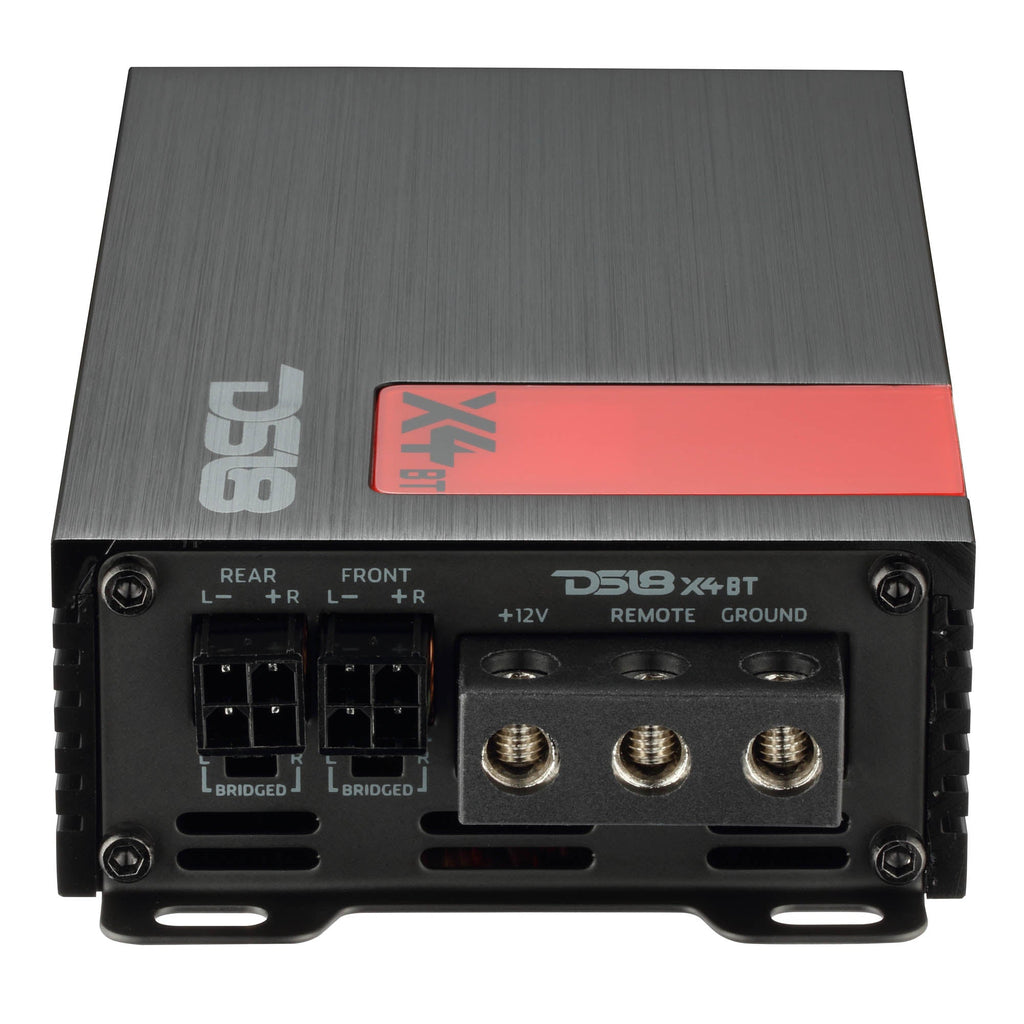 X 4-Channel Ultra Compact Full-Range Amplifier with Bluetooth Connectivity - 4 x 70 Watts Rms