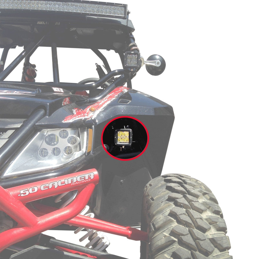Fender well LED Pod Mount Brackets for Arctic Cat Wildcat