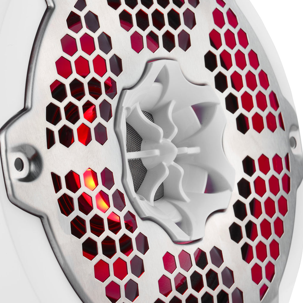 6.5” Marine 2-Way Hybrid Speaker with RGB LED, Compression Driver and Neodymium Magnet | 250W RMS 4-Ohm