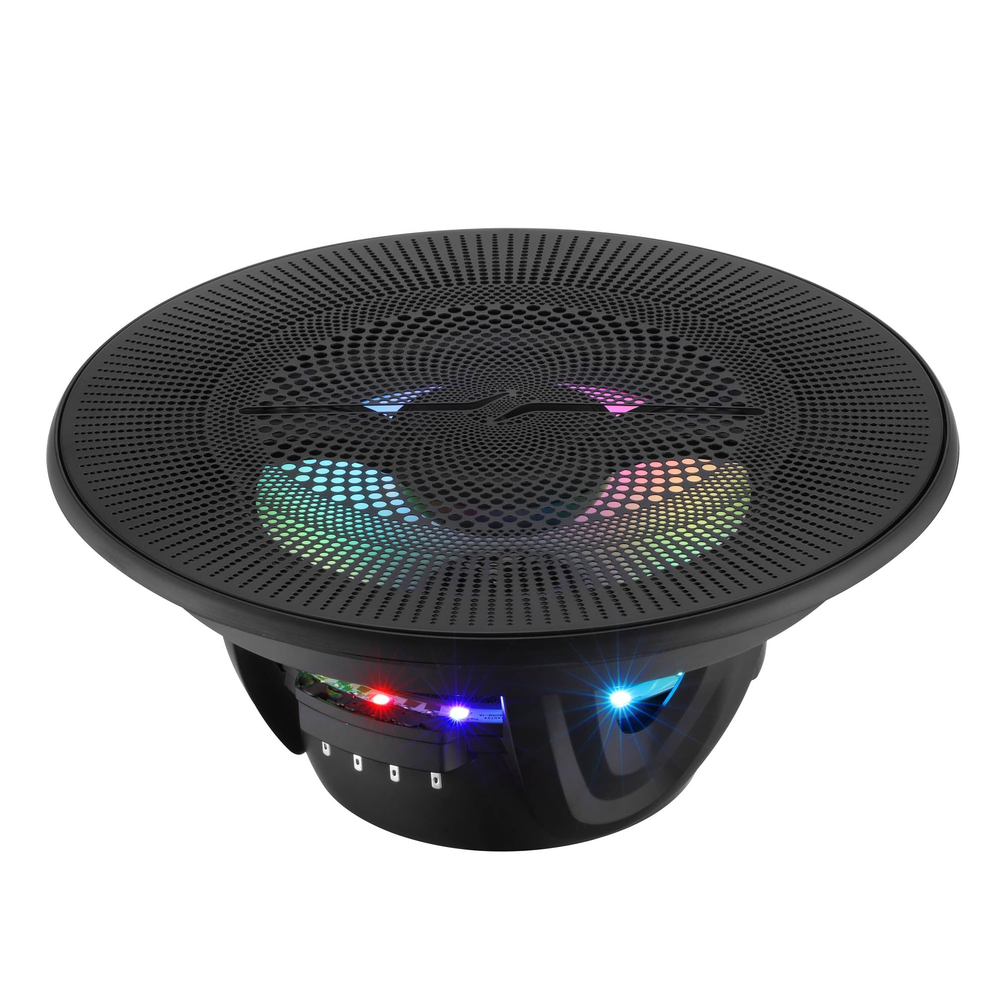 Luxury 8” 2-Way Marine Coaxial Speaker with Digital LED Lights and Flush Magnetic Mount Grille | 175W RMS 4-Ohm