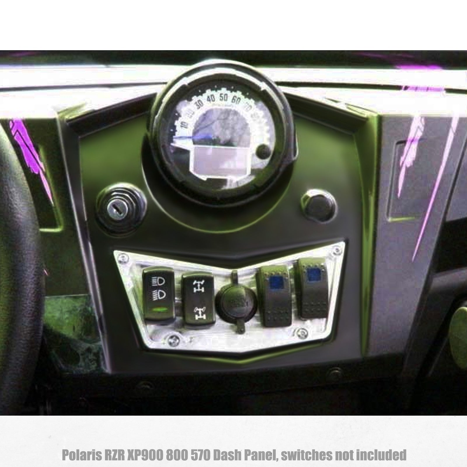 Polaris RZR XP900 800 570 4 Switch Dash Panel Machined Finish
