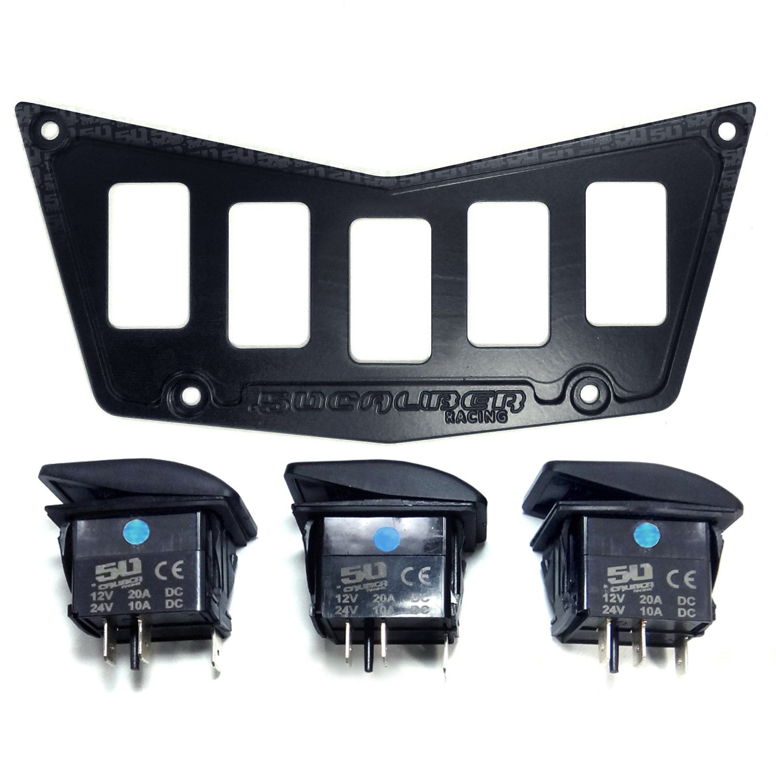 5 Switch Dash Panel Black