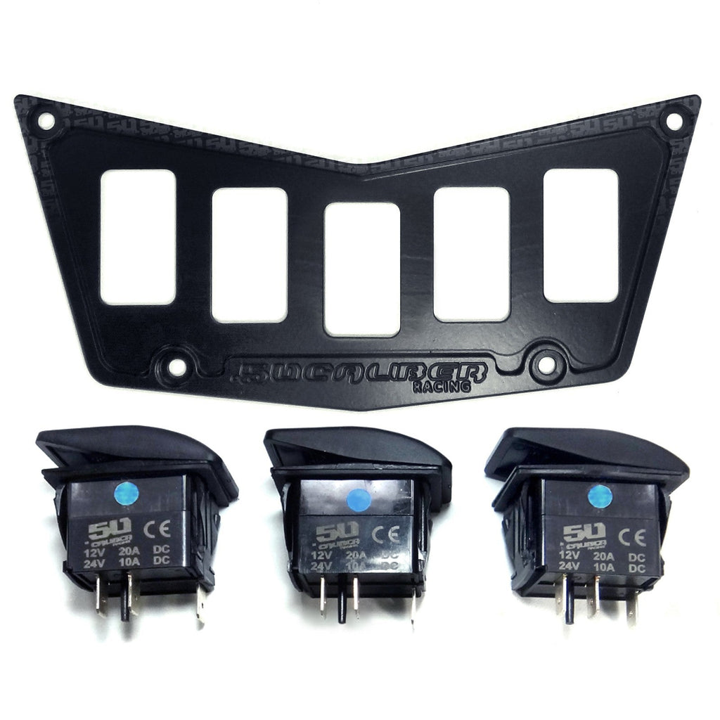 5 Switch Dash Panel Black