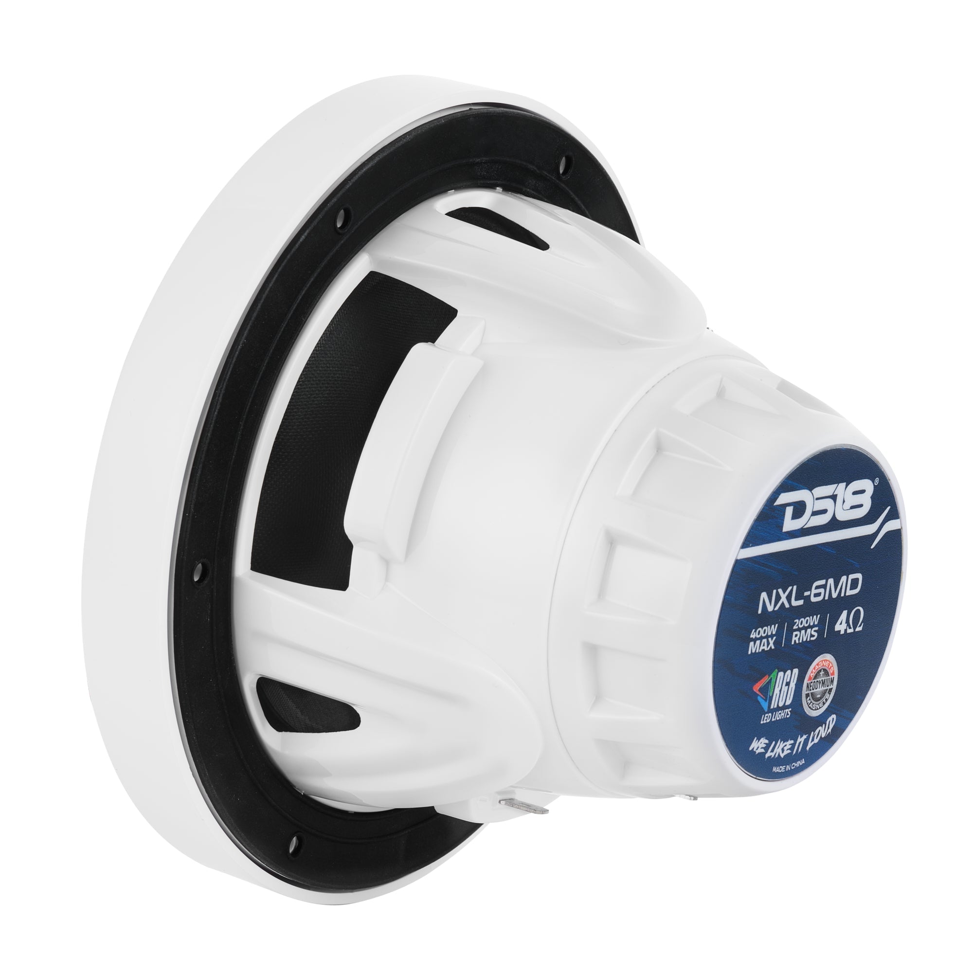 6.5” Marine 2-Way Hybrid Speaker with RGB LED, Compression Driver and Neodymium Magnet | 250W RMS 4-Ohm