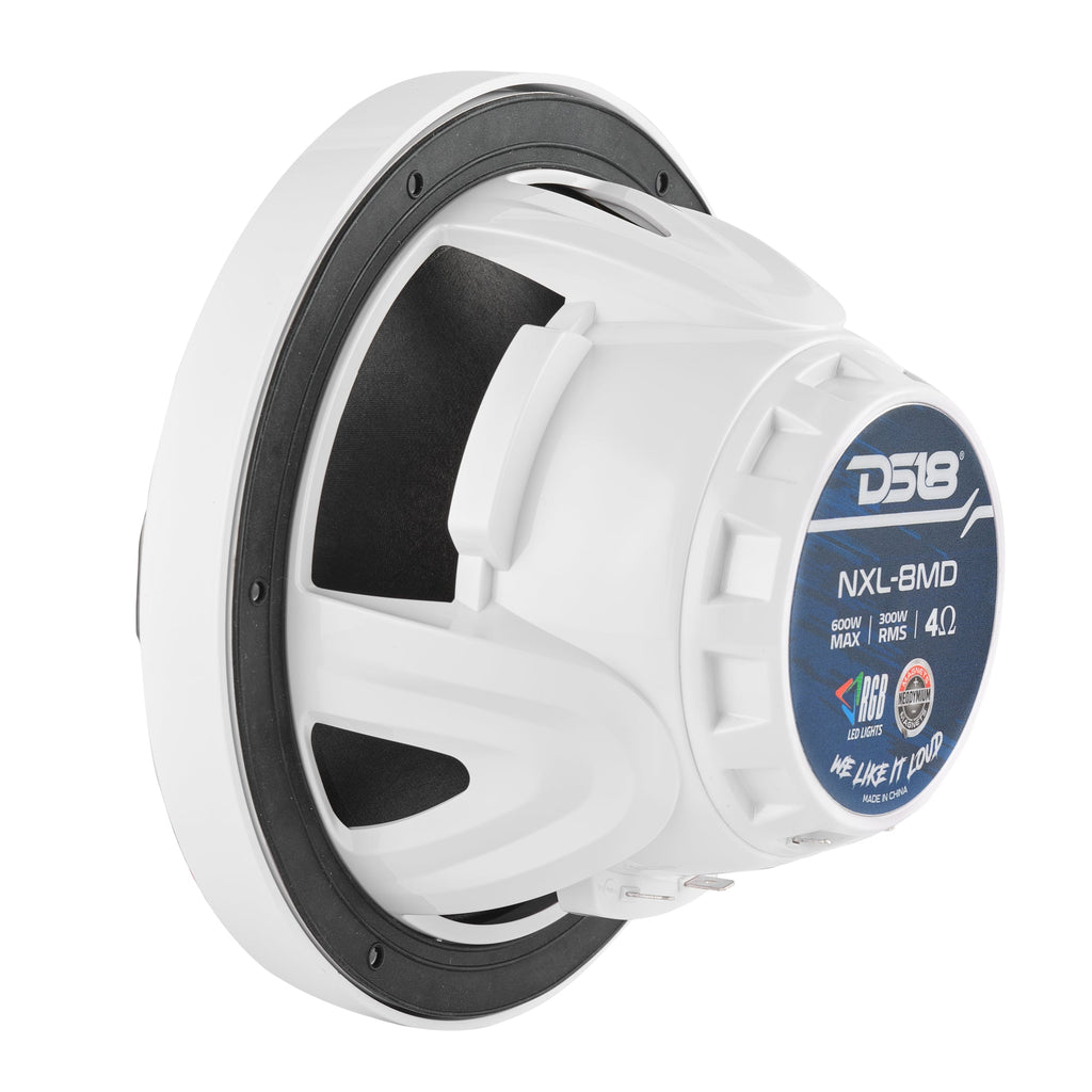 8” Marine 2-Way Hybrid Speaker with RGB LED, Compression Driver and Neodymium Magnet | 350W RMS 4-Ohm