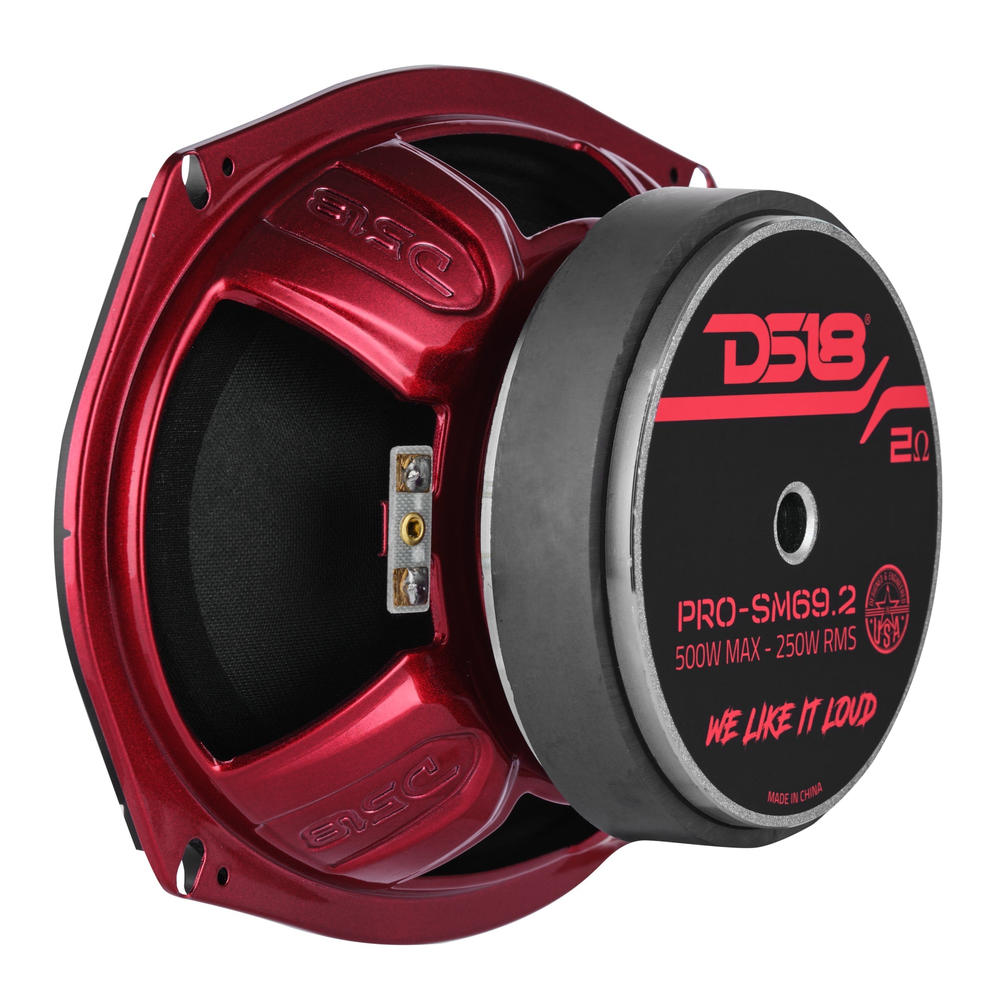 PRO 6x9" Slim Water-Resistant Mid-Range Loudspeaker | 250W RMS 2-Ohm