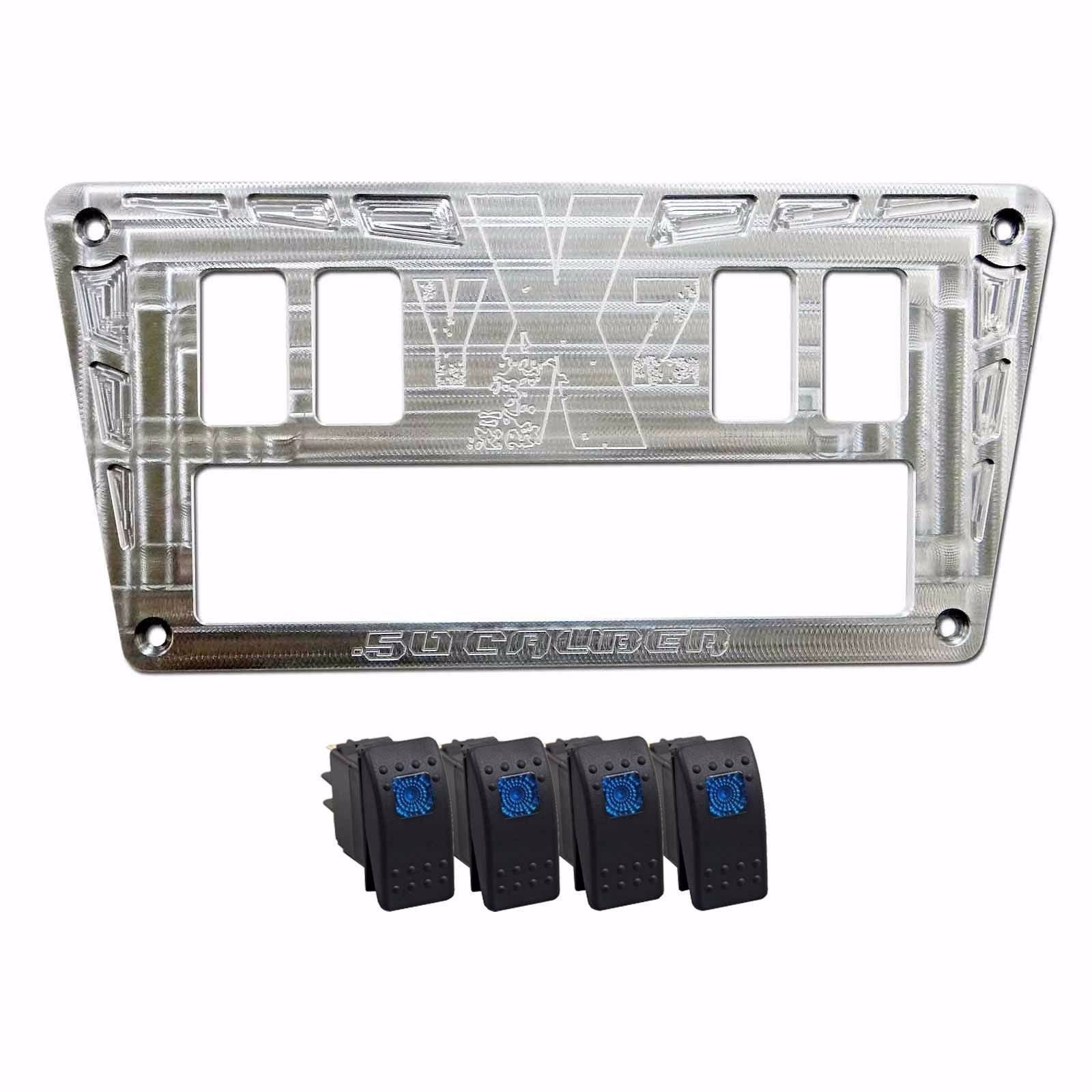 YXZ 1000R Custom CNC 4 Switch Dash Panel
