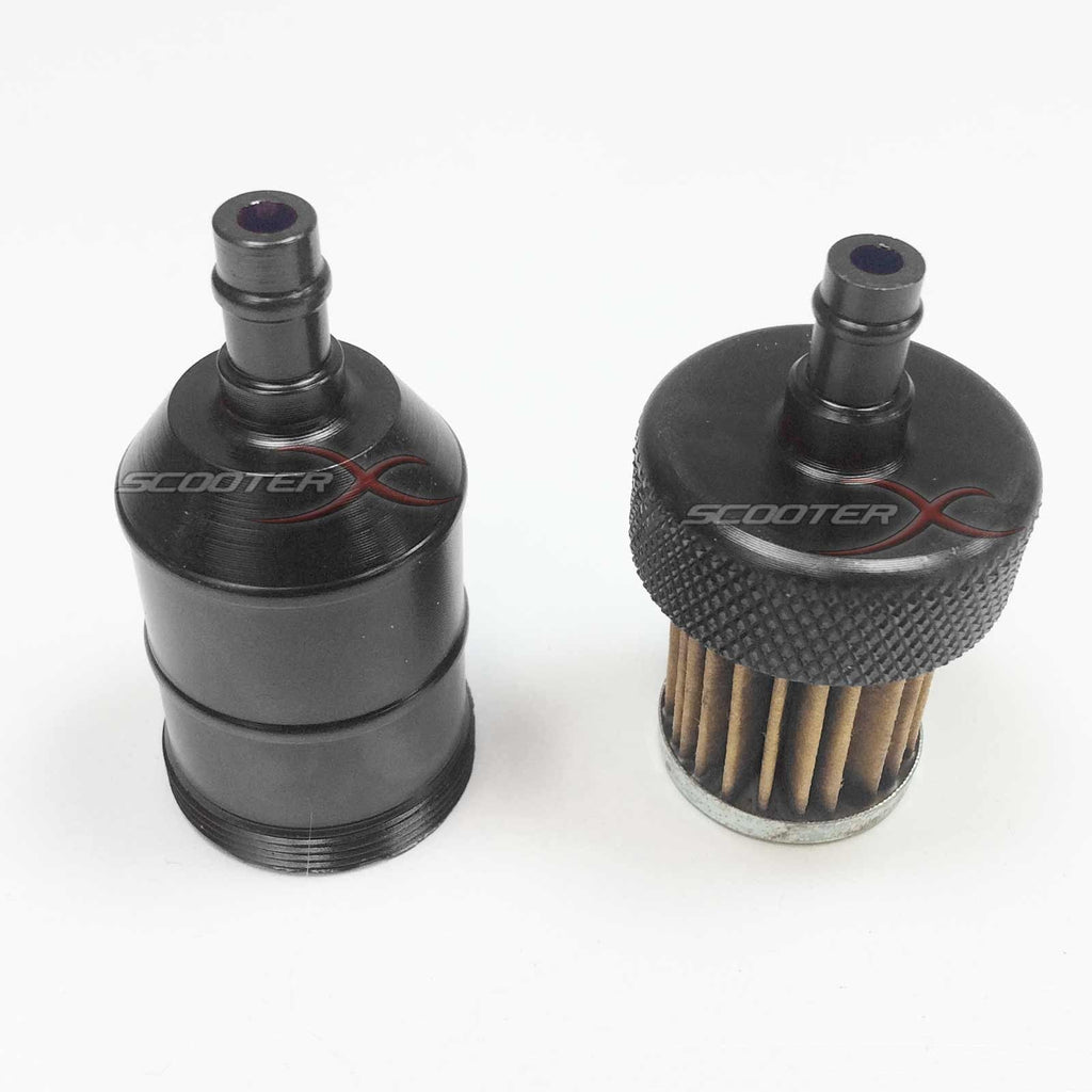 Aluminum Inline Fuel Filter 1/4" Flanges