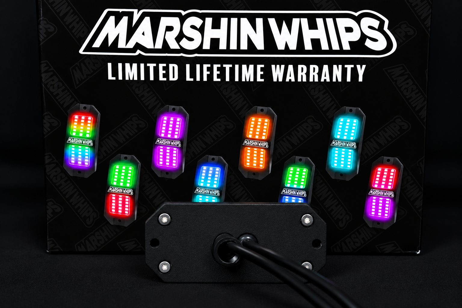 Marshin Whips Rosewell X-2 Billet Rocklights x8 (Kit)