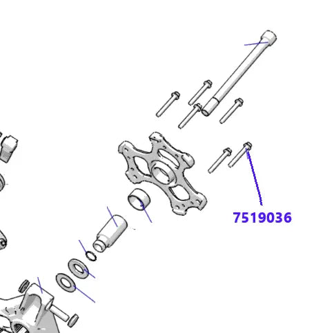 RMK Patriot Boost / 9R P22 TITANIUM Clutch Cover Bolts (QTY 6) #7519036 Hex Screw Flange M6X1.0X30mm - RPM SXS