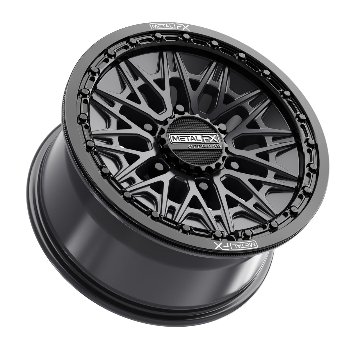 Alpha 6R Beadlock | Satin Black w/ Gloss Black Ring