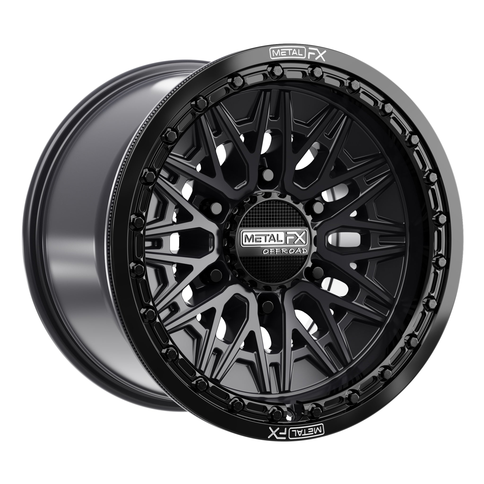 Alpha 6R Beadlock | Satin Black w/ Gloss Black Ring