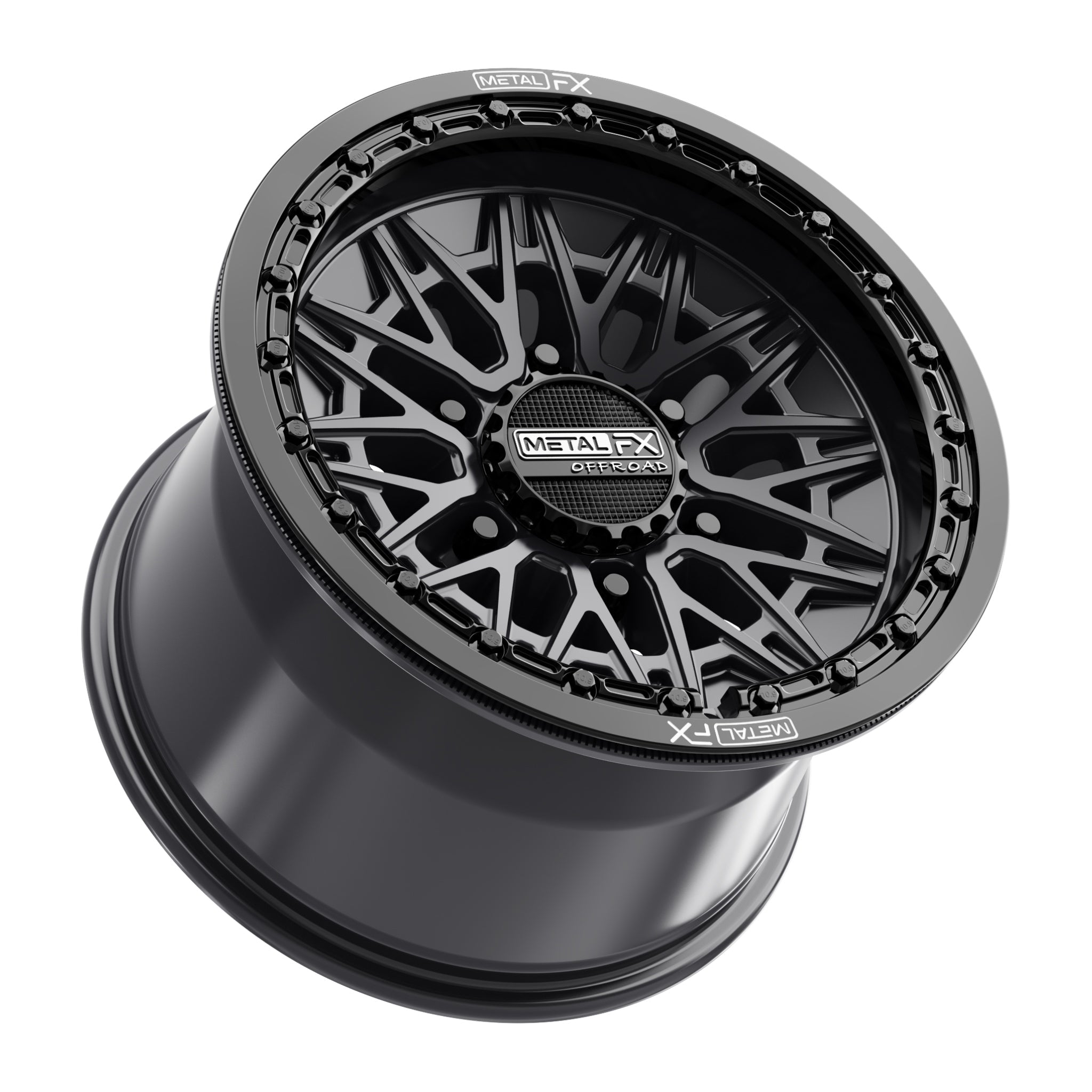 Alpha 6R Beadlock | Satin Black w/ Gloss Black Ring