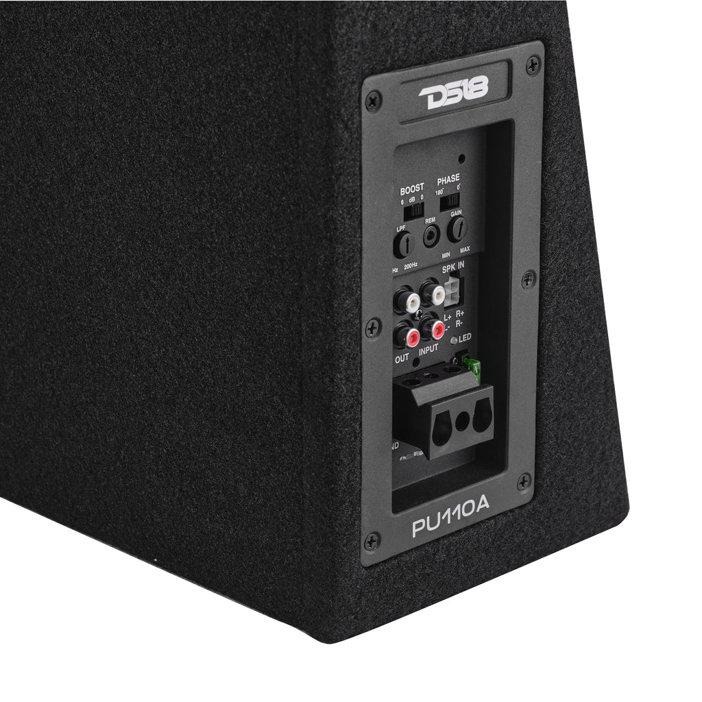 10” Amplified Shallow Subwoofer Enclosure for Pickup Trucks