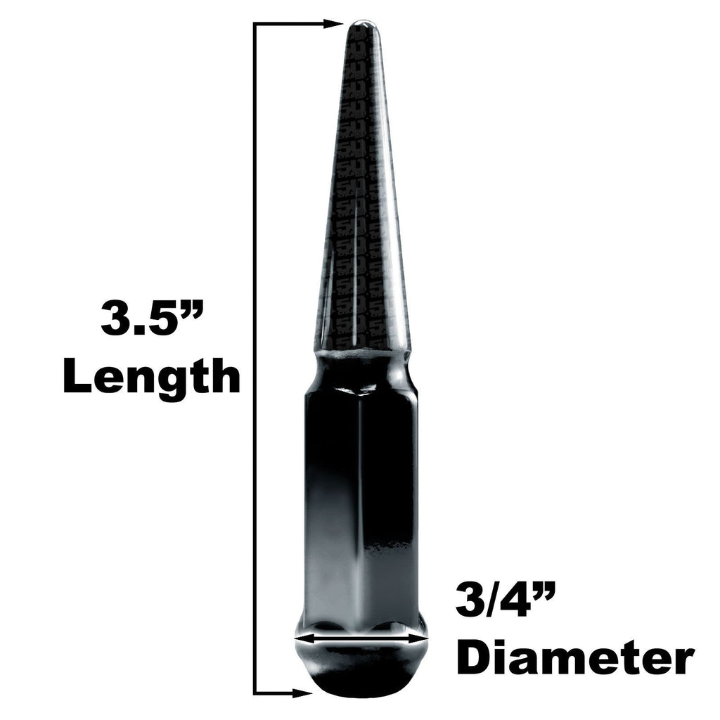 4pc 3.5in Spike Lug Nuts