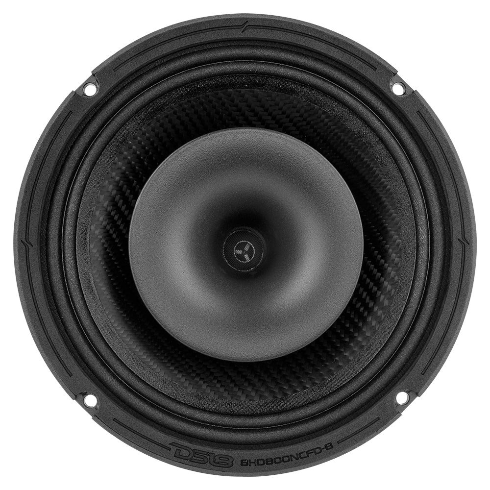 8" Neodymium Coaxial Hybrid Mid-Bass Water resistant Carbon Fiber Cone Loudspeaker with Built-in Driver  400 Watts Rms 8-Ohm