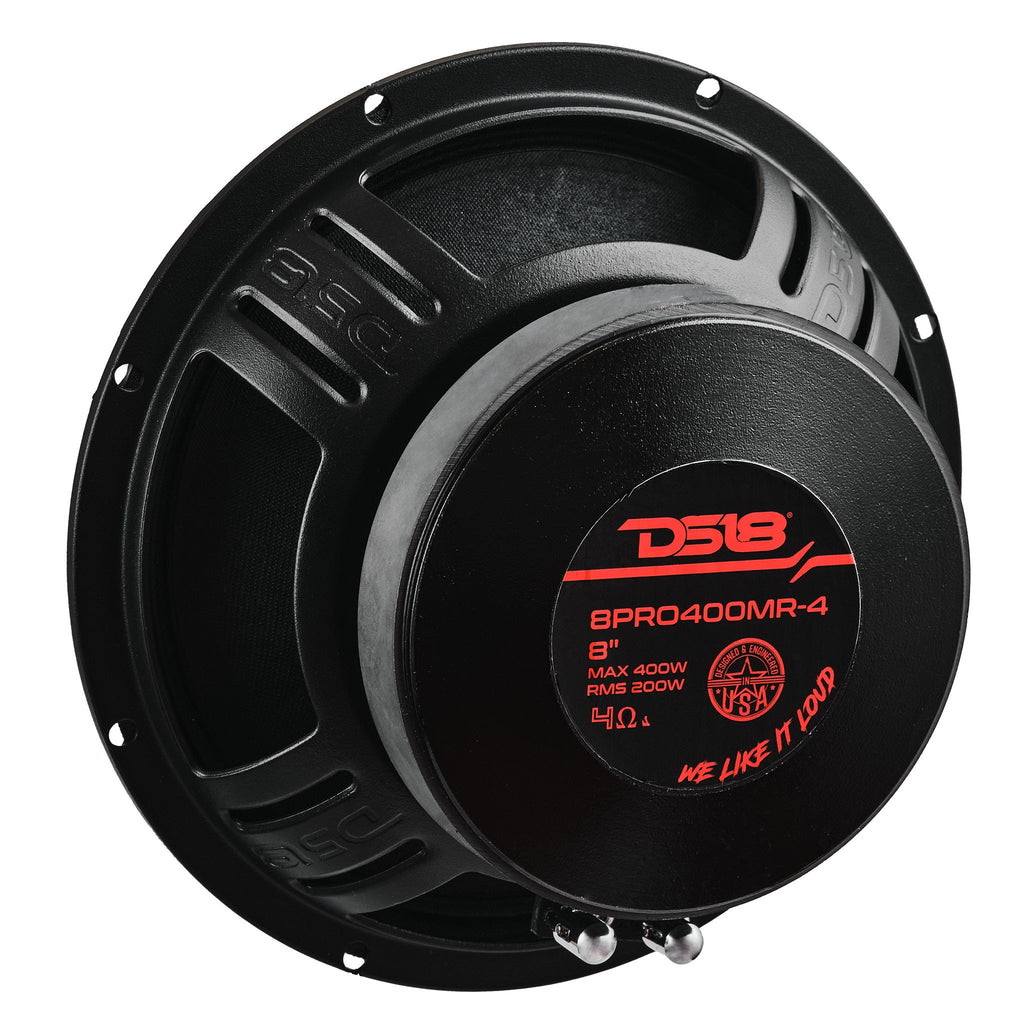 PRO 8” High Sensitivity Professional Mid-Range Loudspeaker 200 Watts Rms 4-Ohm