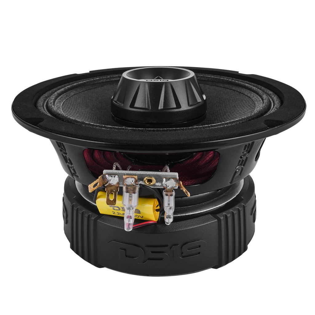 PRO-ZT 6.5" Coaxial Mid-Range Loudspeaker with Water-Resistant Cone Built-in Bullet Tweeter and Grill | 225W RMS 4-Ohm