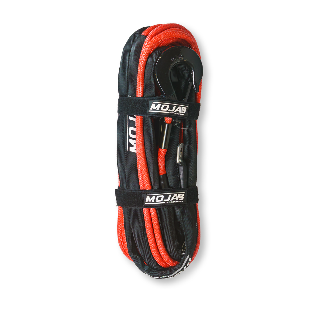 MOJAB 3/8'' x 85' Double Braided Winch Rope with Forged Hook