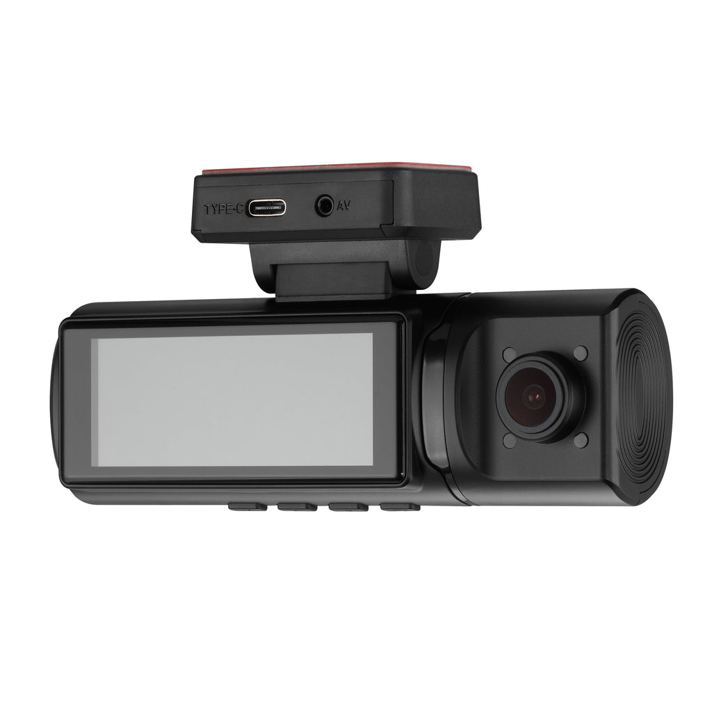 4K Triple Dash Camera with Front, In-Cabin and Rear Cameras, Wi-Fi, GPS and 3.16” IPS Display