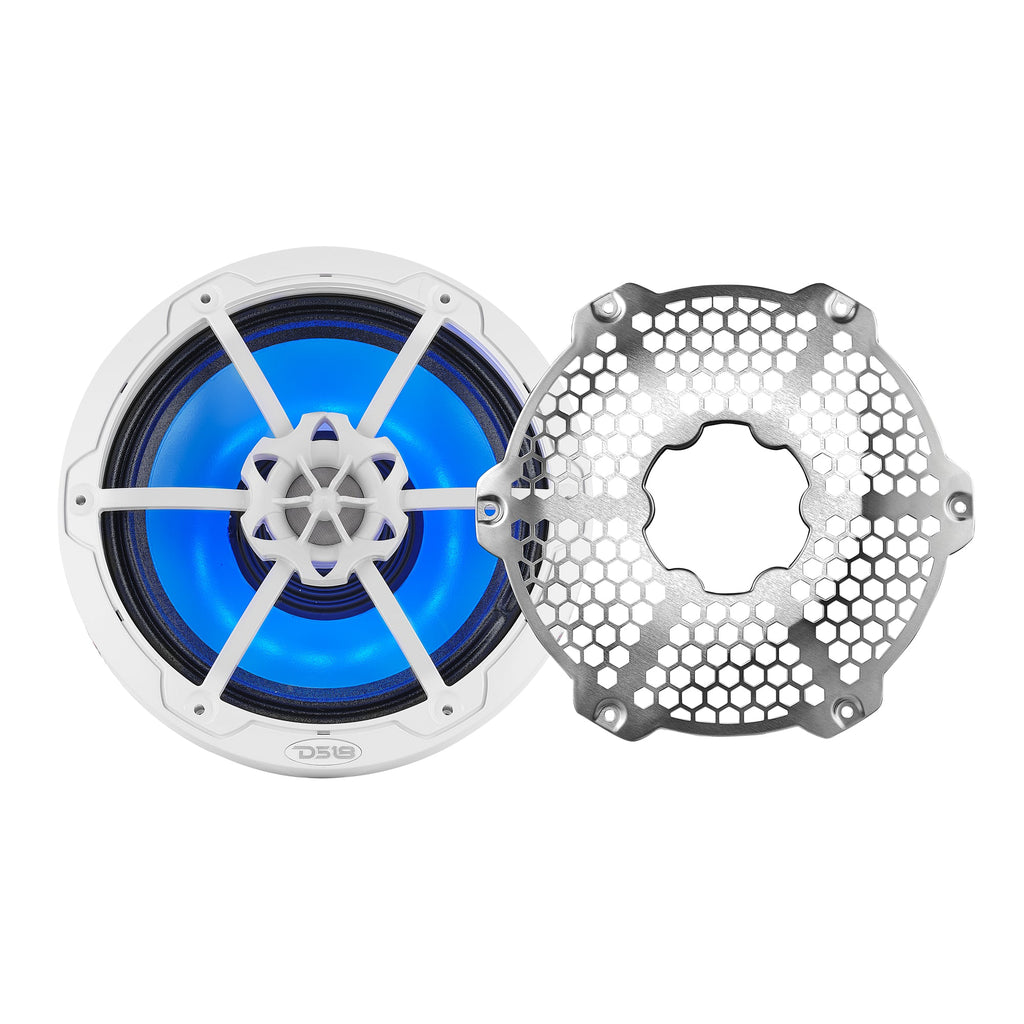 8” Marine 2-Way Hybrid Speaker with RGB LED, Compression Driver and Neodymium Magnet | 350W RMS 4-Ohm